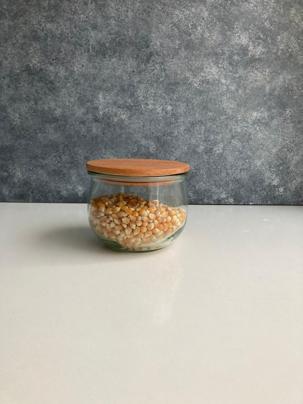 Weck 580 ml Ahşap Kapaklı Lale Saklama ve Konserve Kavanozu