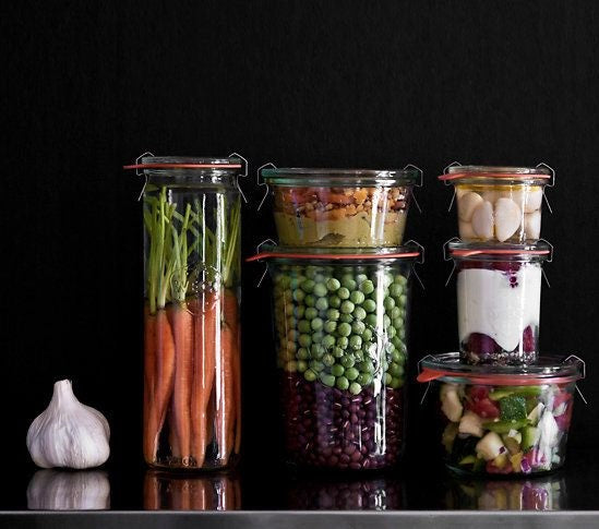 Weck Buzdolabı Yemek Saklama Seti ( 850 Mold , 600 Silindir , 370 Mold , 290 Mold Kısa , 160  Mold , 165 Mold)